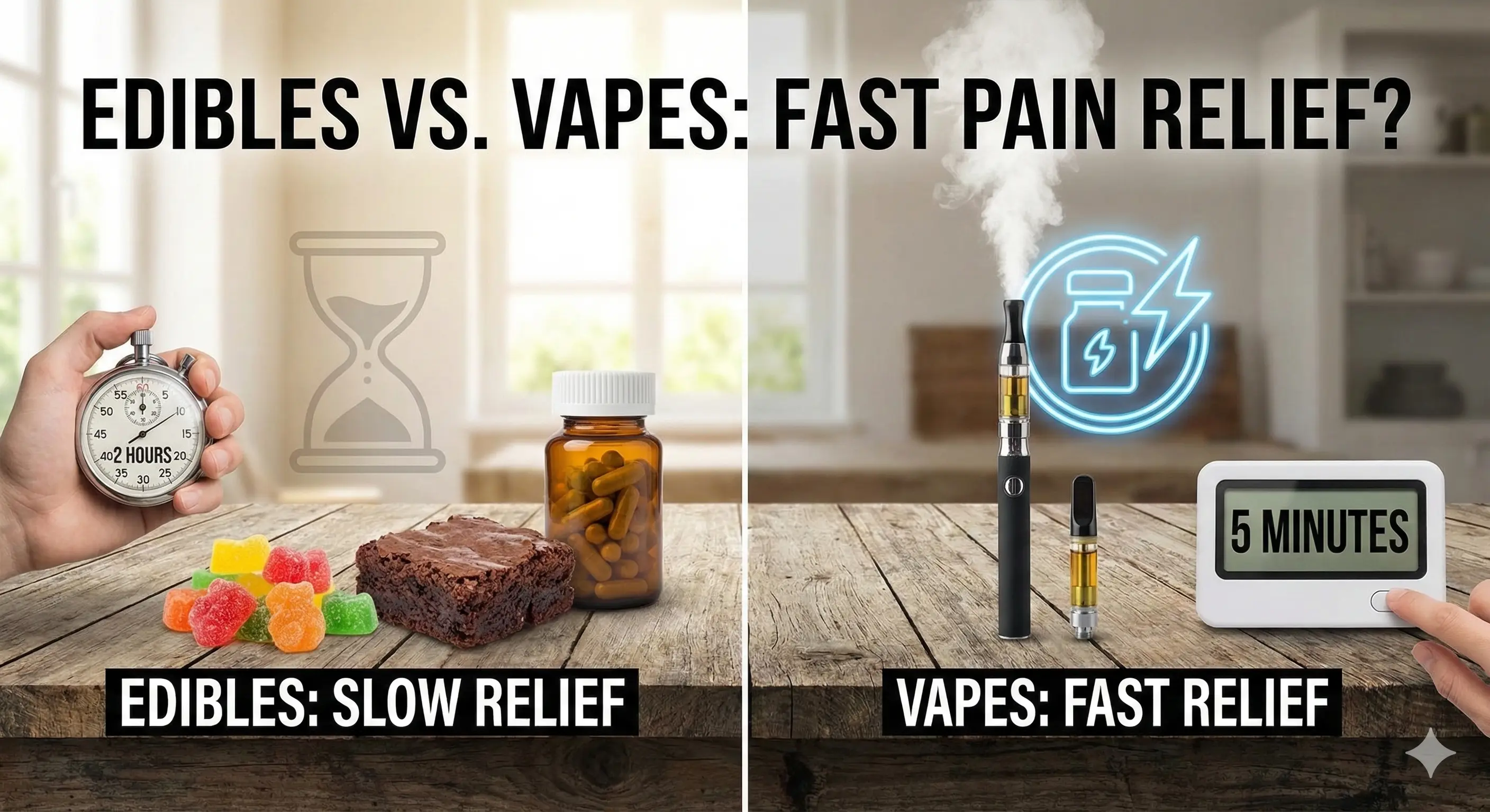 Edibles vs. Vapes: Which is Best for Pain Relief?